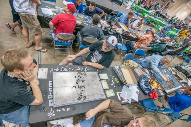 Axis & Allies Game Play Area with a Casual Game of Battle of the