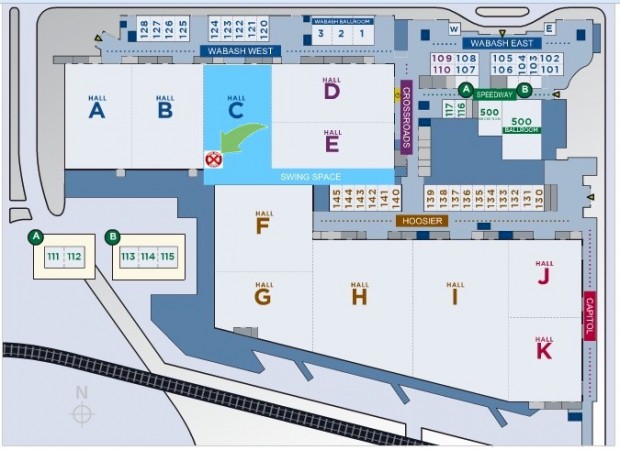 GenCon 2013 Map – Location for A&A Gaming