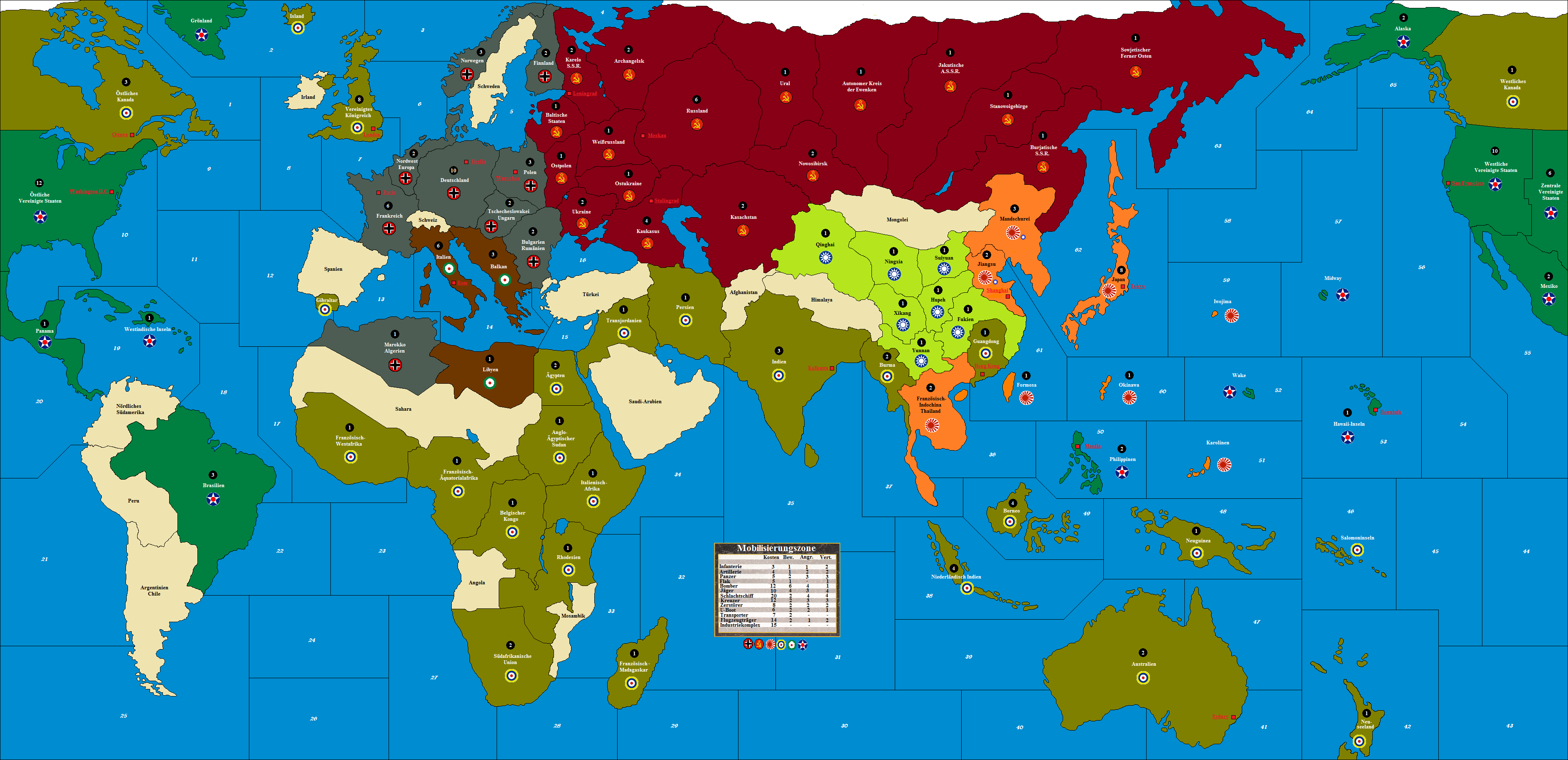 German map of AA50 (1941) for printing  Axis & Allies .org Forums